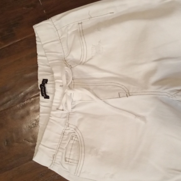 Sincerely Jules White Elastic Waist White Denim Joggers Size XS - Picture 3 of 5